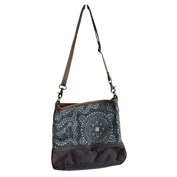 Myra Bag Navy Kilim Shoulder Bag - Picture 3 of 8